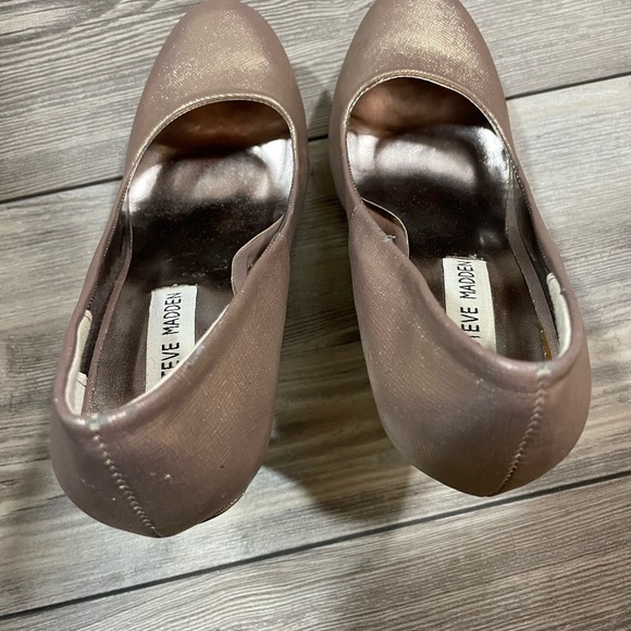 STEVE MADDEN Stiletto Heel Pumps Sparkly Champagne Color Size 7.5 - Picture 3 of 7